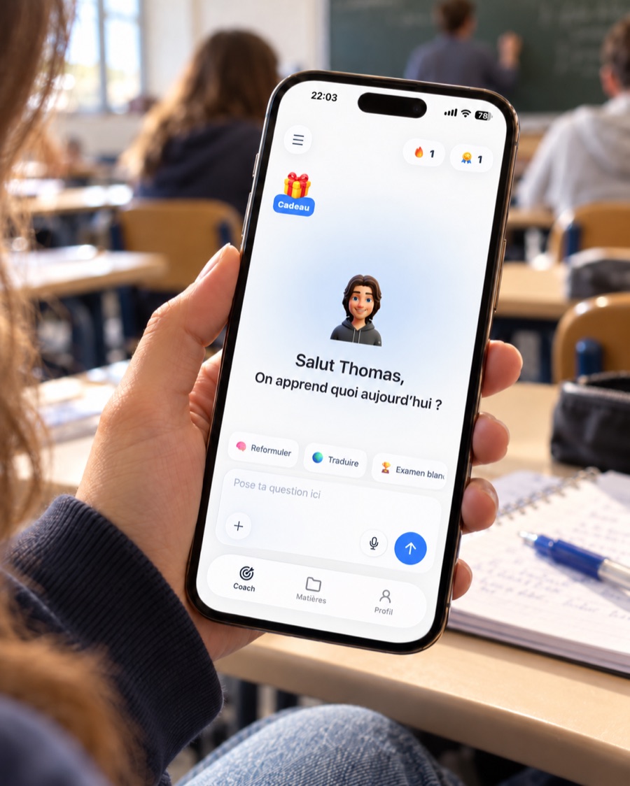 À l’école, Kapte permet de réviser depuis son téléphone
